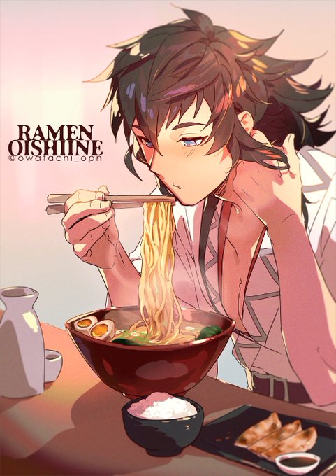 推しにごはん食べさせてあげたい感情とシムールは食べる時髪をこういう風に…こう!!!!!!!っていう性癖のらくがき 