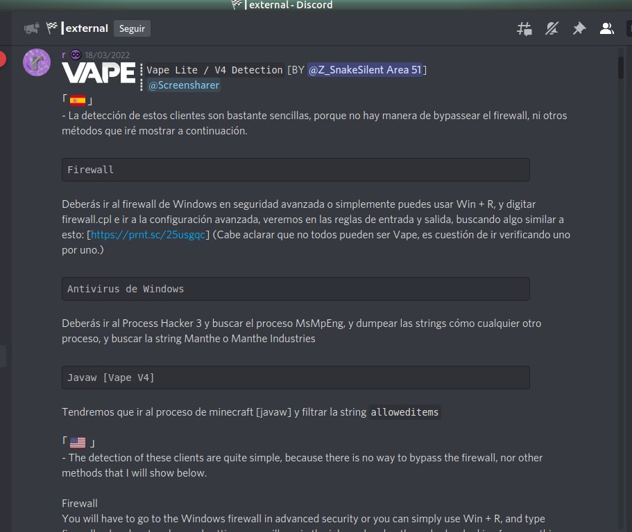 ScreenshareCom's tweet image. We have added 2 channels with methods to detect known community clients, both external [Executables] and internal [Forge], Check it out!

Keep Screensharing discord.gg/screenshare