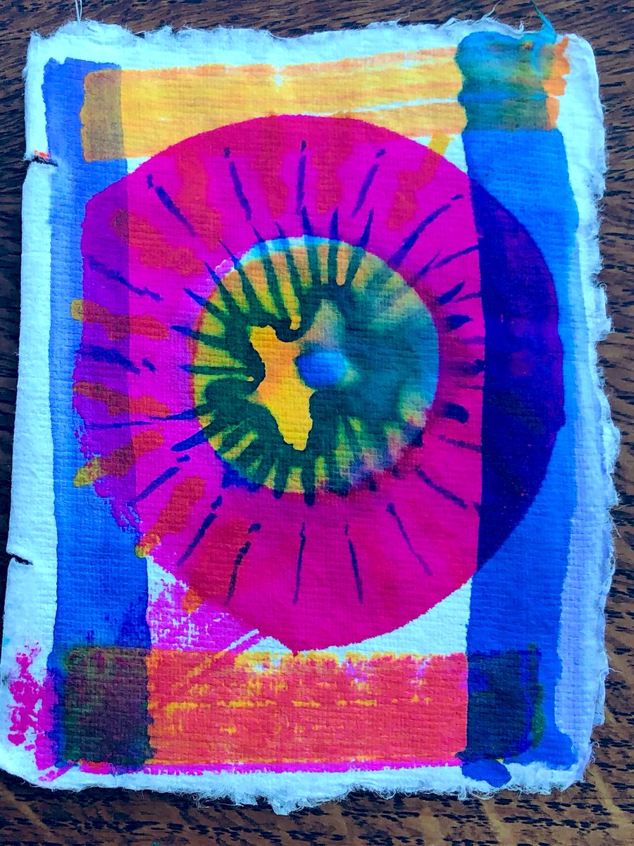 Digifem's tweet image. Happy Birthday please enjoy sharing real flowers I got for mine and scarily bonkers ink flowery experiment on very absorbent hand made paper #cheapink #loveinkstho