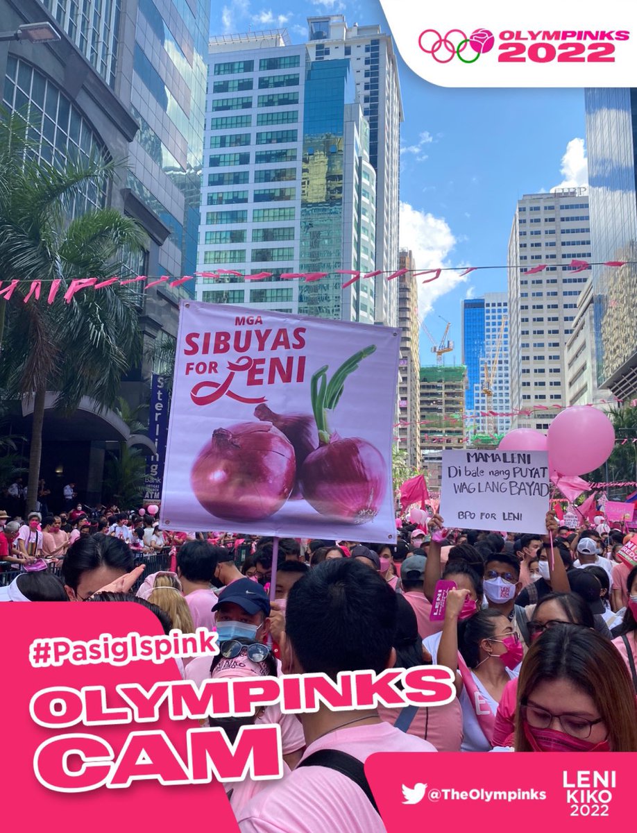 manilaeatup's tweet photo. Hello, mga ka-sibuyas! #PasigLaban #PasigisPink #LeniKiko2022 https://t.co/ZRWtOj25ZM