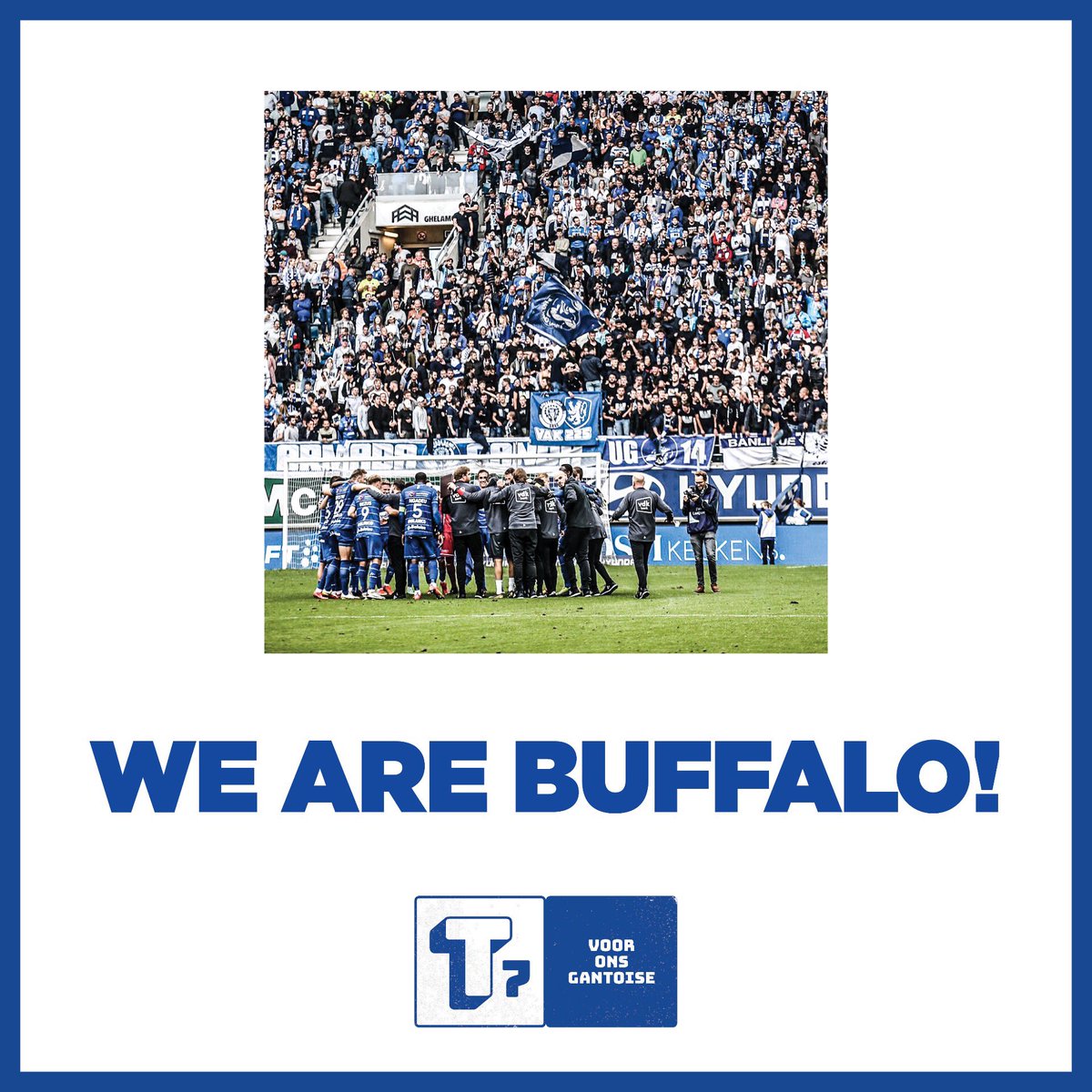 TRIBUNE_7's tweet photo. 1 duidelijke opdracht voor #kaagent: winnen

1 duidelijk verzoek aan iedere Buffalo: retweet deze pancarte met de hashtag #gntand 

Allemoal tuupe.
Allemaal achter de ploeg.
Samen de Gantoise. 

COBW!
#cobw #buffalo #jpl #po1 https://t.co/GmoHnAZYob