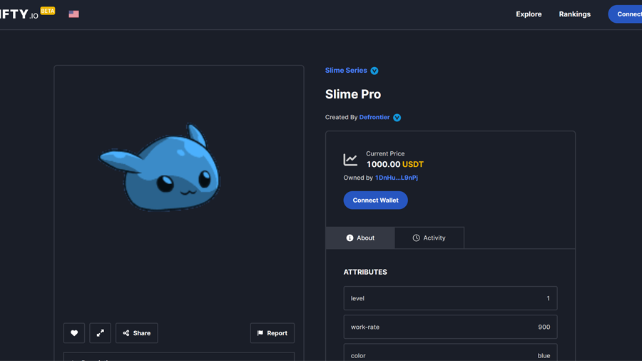DefrontierNet's tweet image. Defrontier Slime NFTs Marketplace is now live on @enfty_io

Collect or trade Slimes at ENFTY 🌐 bsv.enfty.io/collection/623…