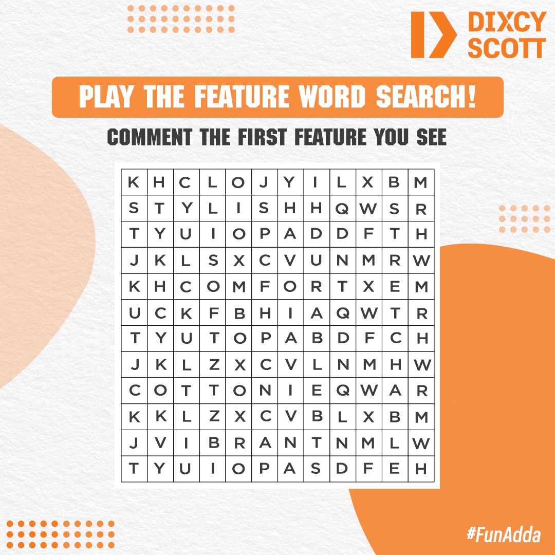 DixcyScott's tweet photo. Are you good at word search puzzles? Today’s #FunAdda is for you! #Showoff your #skills by commenting the first #feature you find!
#WardrobeEssentials #Innerwear #WordGrid #WordSearch
#DailyWear https://t.co/HeaWzs2Jms