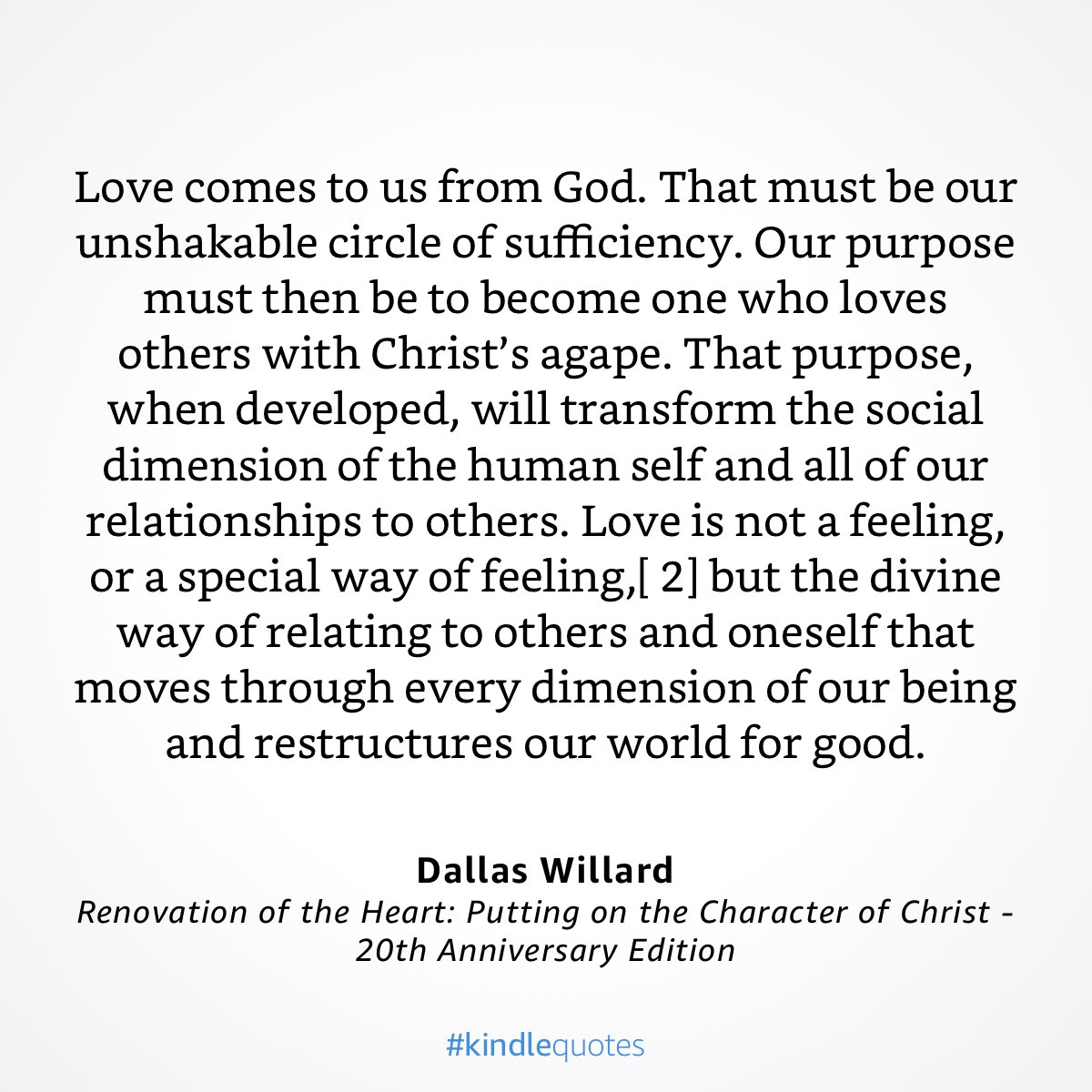 faulkenbery's tweet photo. @sudipsinnerfire @CSLewisDaily Dallas Willard has an amazing discourse on 1 John 3:14. https://t.co/88Dtv1WthE