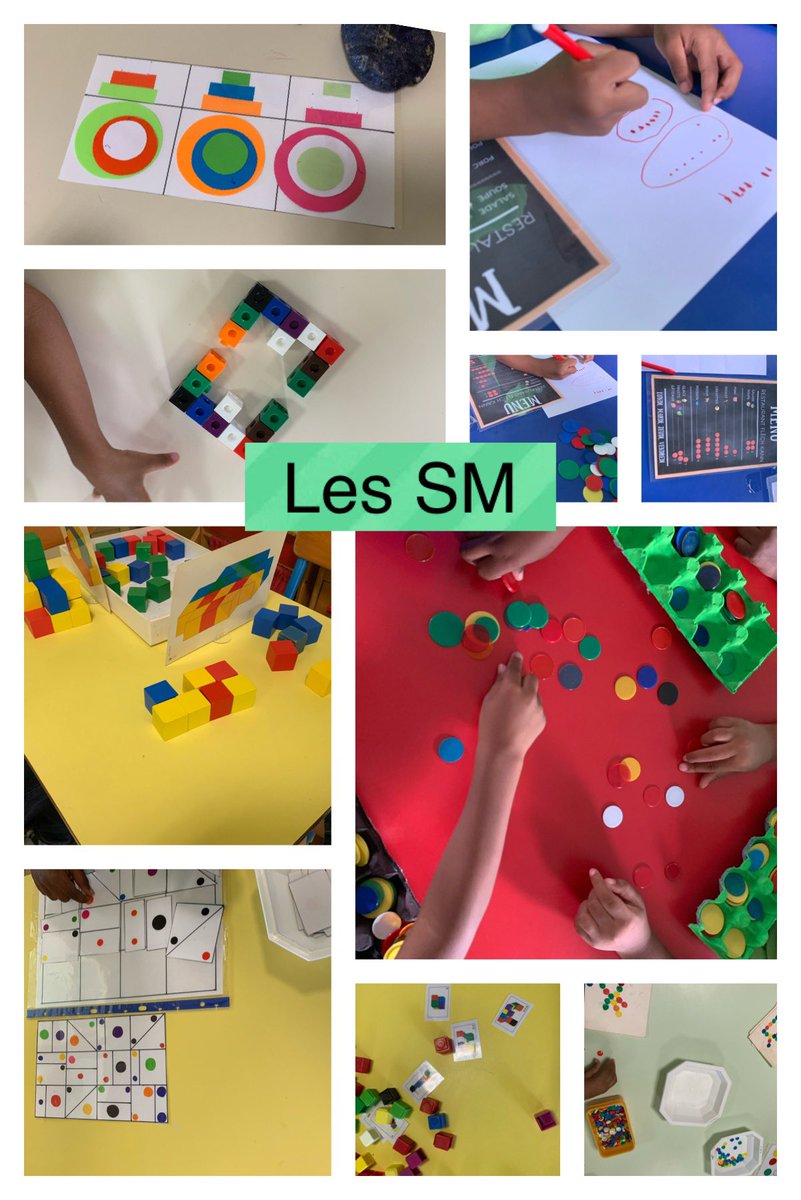 SandrineLiger's tweet photo. #semainedesMaths2022 #mathsEnFormes à l’école maternelle de FlèchKann, chaque classe avait organisé des ateliers spécifiques après la récréation du matin 👍🏻👍🏻👍🏻👌🏻@CircoFdF1 @MissionMath_972 https://t.co/rjkEs0lTdA