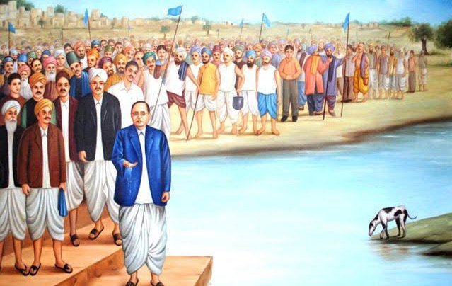 AmbedkarCircle_'s tweet photo. Animals had the right to drink water in public places but untouchables did not. Today OTD Babasaheb started Mahad Satyagrah in 1927. Salue you Saheb. https://t.co/iQWmOVTdTY