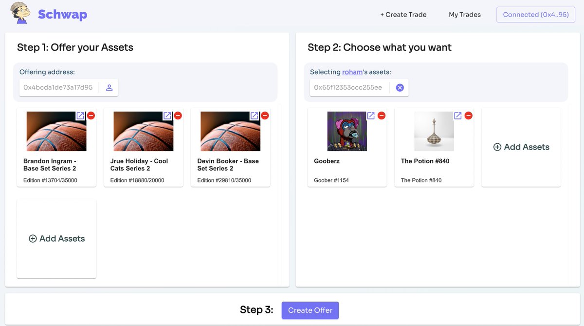 legitamit's tweet photo. #NBATopShot is on https://t.co/thWjjtk4aw!

You can now make decentralized P2P trades of TopShot moments with 0 fees. You can trade moments for other collections throughout the @flowverse_ too.

Shoutout to @nbatopshot for now supporting non-custodial moment ownership🙌 https://t.co/2P6F1K2HtP