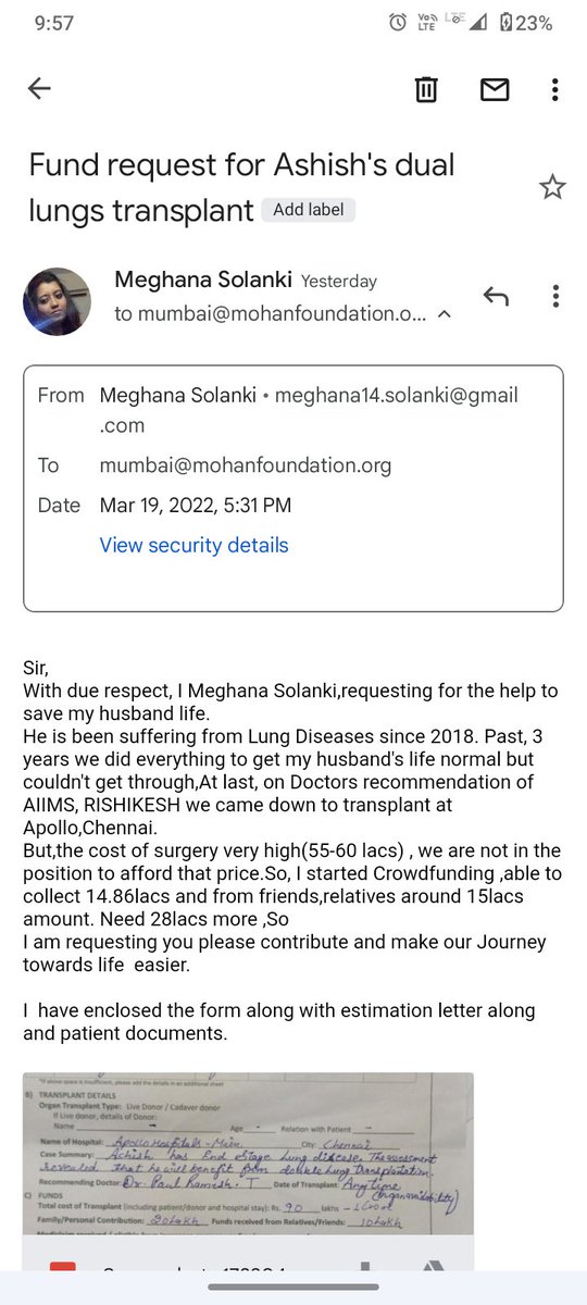 meghanasolanki2's tweet photo. @MohanFoundation Sir, I have applied . Enclosed the screenshot of mail . Please check!!! https://t.co/GNraY4sSHQ