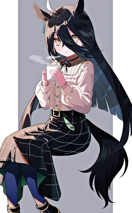私服かわいいね
#マンハッタンカフェ #ウマ娘 