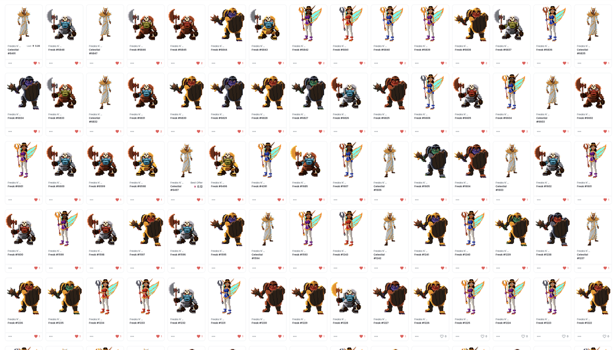 0xMetaHulk's tweet photo. Share your Freaks & Celestials.π₯
Let's get freaky π€©
116 "Orges", "Faries", "Trolls" and "Celestials" are ready to BATTLE π°βοΈ
The @FreaksNGuilds team never fails to deliver.
In $FnG we trust.
#freaksnguilds https://t.co/EOpt9NINio