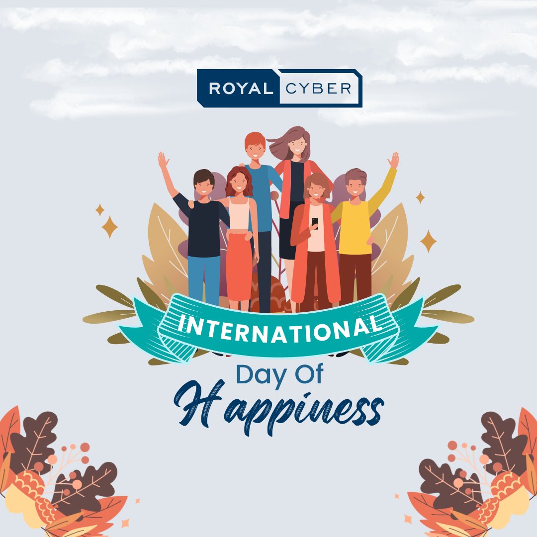 RoyalCyberAsia's tweet photo. “Happiness is the only thing that doubles when shared.” Albert Schweitzer
Royal Cyber Inc. wishes everyone a very joyful International day of happiness.
.
.
#InternationalDayOfHappiness #RoyalCyber https://t.co/1BbmzhfWWU