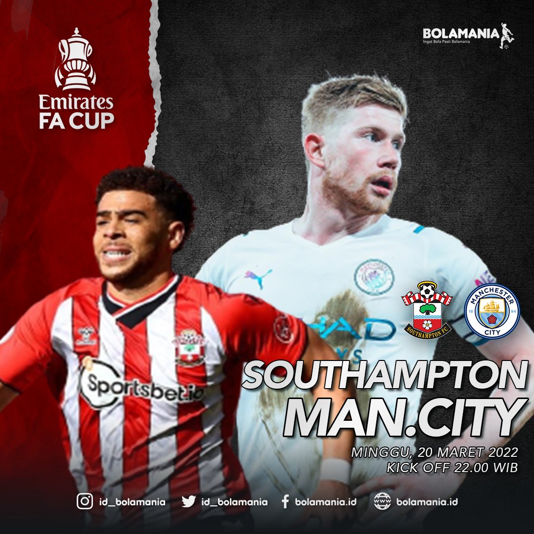 bolaliar's tweet photo. SOUTHAMPTON VS MANCHESTER CITY
#SOUMCI #ManCity #EmiratesFACup #FACup https://t.co/k2orxviIxJ