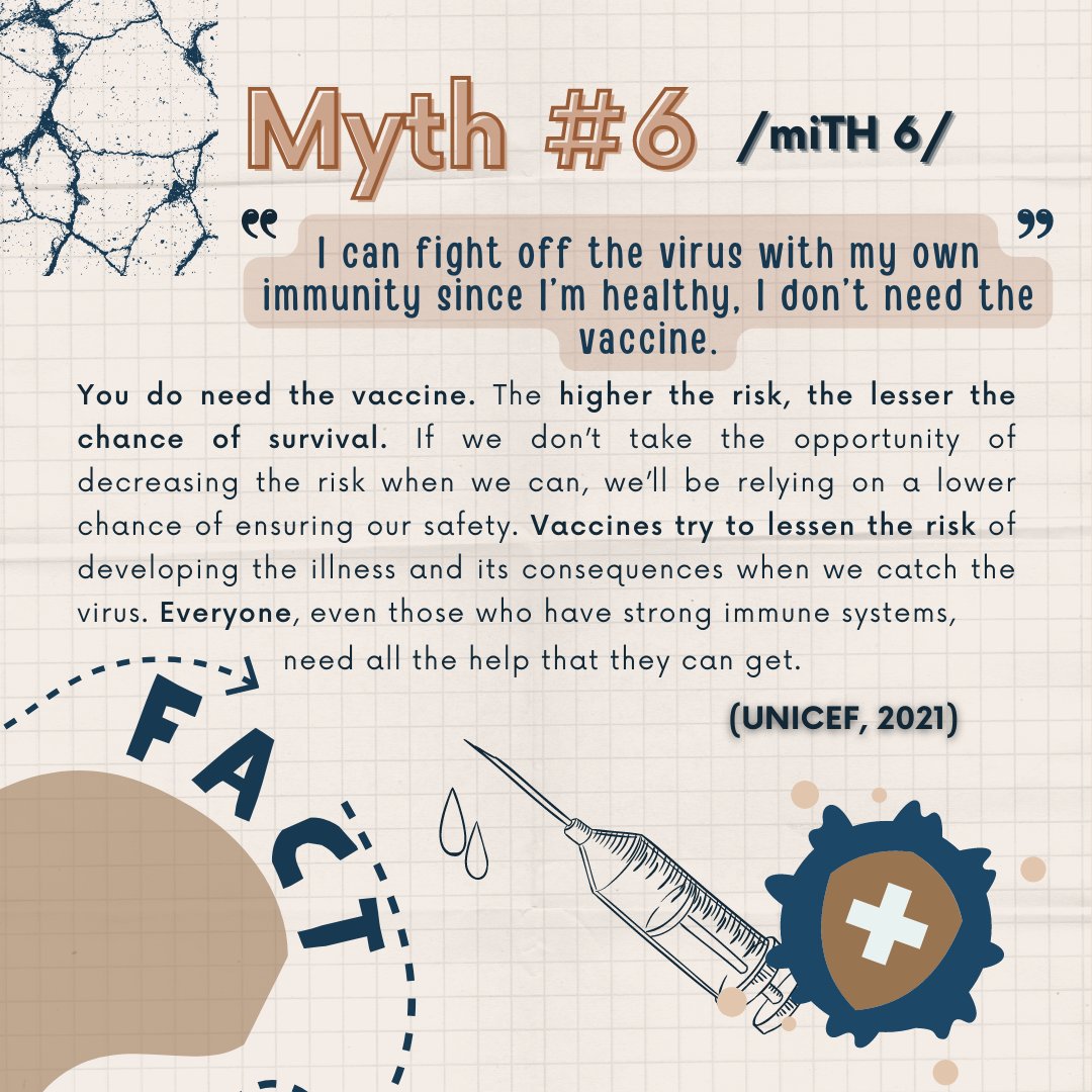 project_vkn's tweet photo. myth    /miTH/
     a widely held but false belief or idea. 

Let us realize that it's NOT okay not to get vaccinated if your decision is just based on these myths! https://t.co/j27NPxd2FK