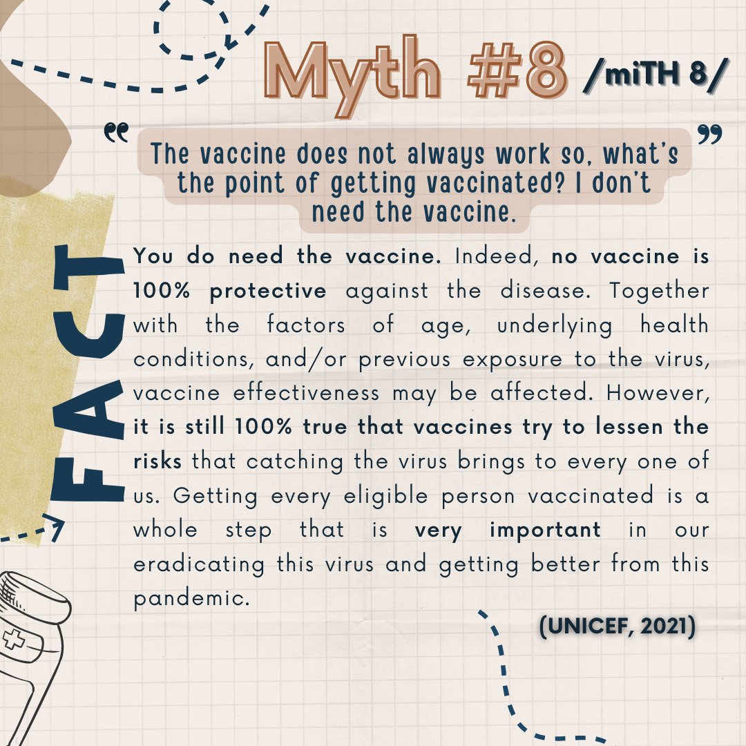 project_vkn's tweet photo. myth    /miTH/
     a widely held but false belief or idea. 

Let us realize that it's NOT okay not to get vaccinated if your decision is just based on these myths! https://t.co/j27NPxd2FK