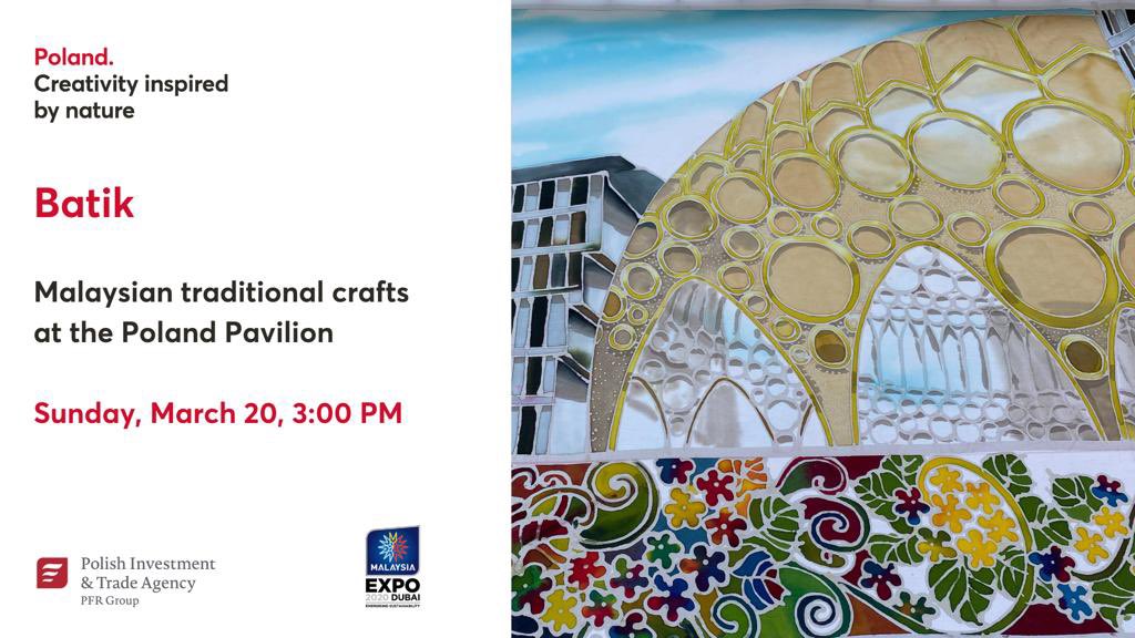 Calling all kids at Expo 2020 Dubai, come and try your hand at batik printing - brought to you by Malaysia Pavilion and Poland Pavilion.
