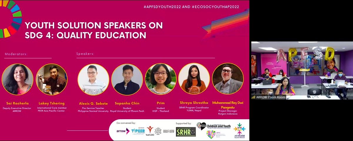 Shya_Shrestha's tweet photo. It was an honour to speak about our efforts in youth leadership and Comprehensive Sexuality Education under SDG4: Quality Education

#APFSDYouth2022 #ECOSOCYouthAP2022

Thankyou @ARROW_Women @YouthLEADAP_  and @ypeerap for this wonderful opportunity https://t.co/US3lNYtyx9