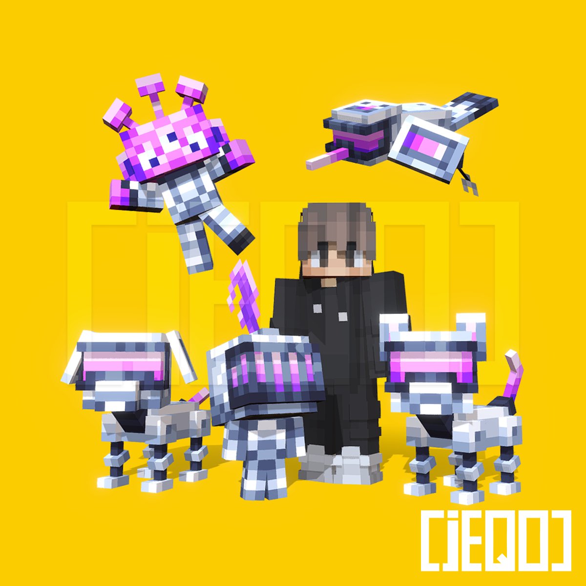 To top off the cyber set I made... cyber pets!

Available soon at <a href="/MCModelsNet/">MCModels</a> 

#Blockbench #Minecraft