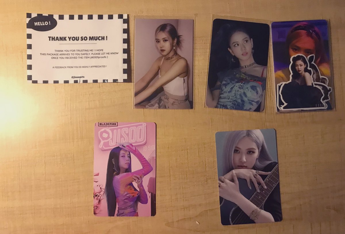 flwr2hee's tweet photo. [💌] #flwr2mail #0301proofs 

rosé &amp; jisoo came home safely!! the packaging was super secure (as in andaming bubblewrap) &amp; @jisoocartz was very friendly!!! freebies were super cute, thank you so much!!>< https://t.co/VrOhQLxjAv