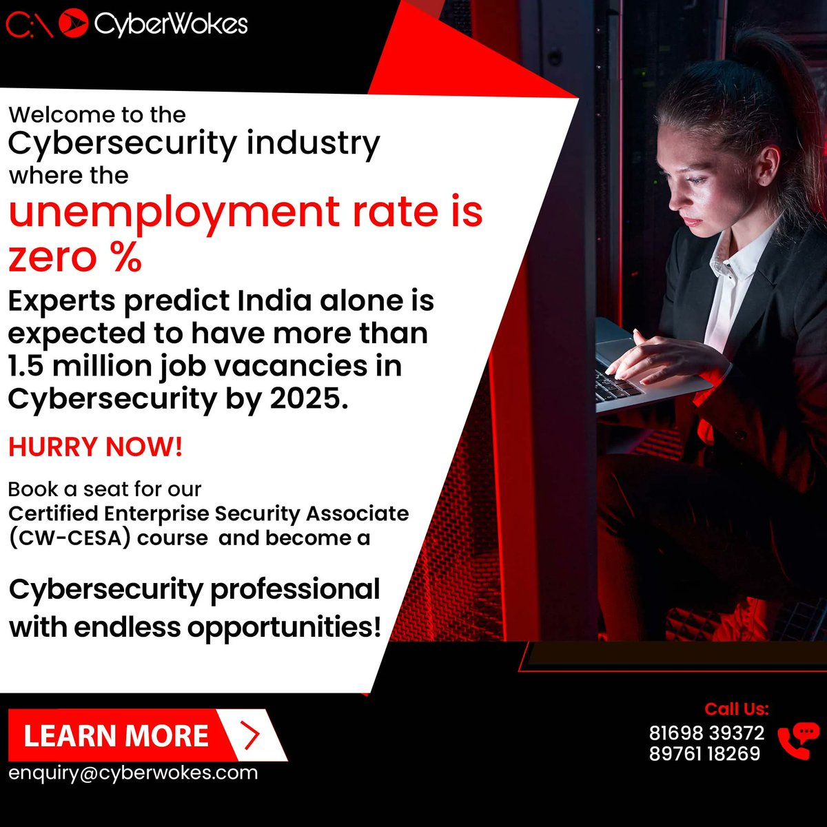 CyberWokes's tweet photo. Are you looking for a career in cybersecurity?⁣ We’ve been in the cybersecurity business for a long time. And we know that this industry is booming.⁣⁣ 

 Even if you're a beginner, there's no better time to get into cybersecurity than NOW. 

#cyberspace #informationtechnology https://t.co/kpNf5kQp9p