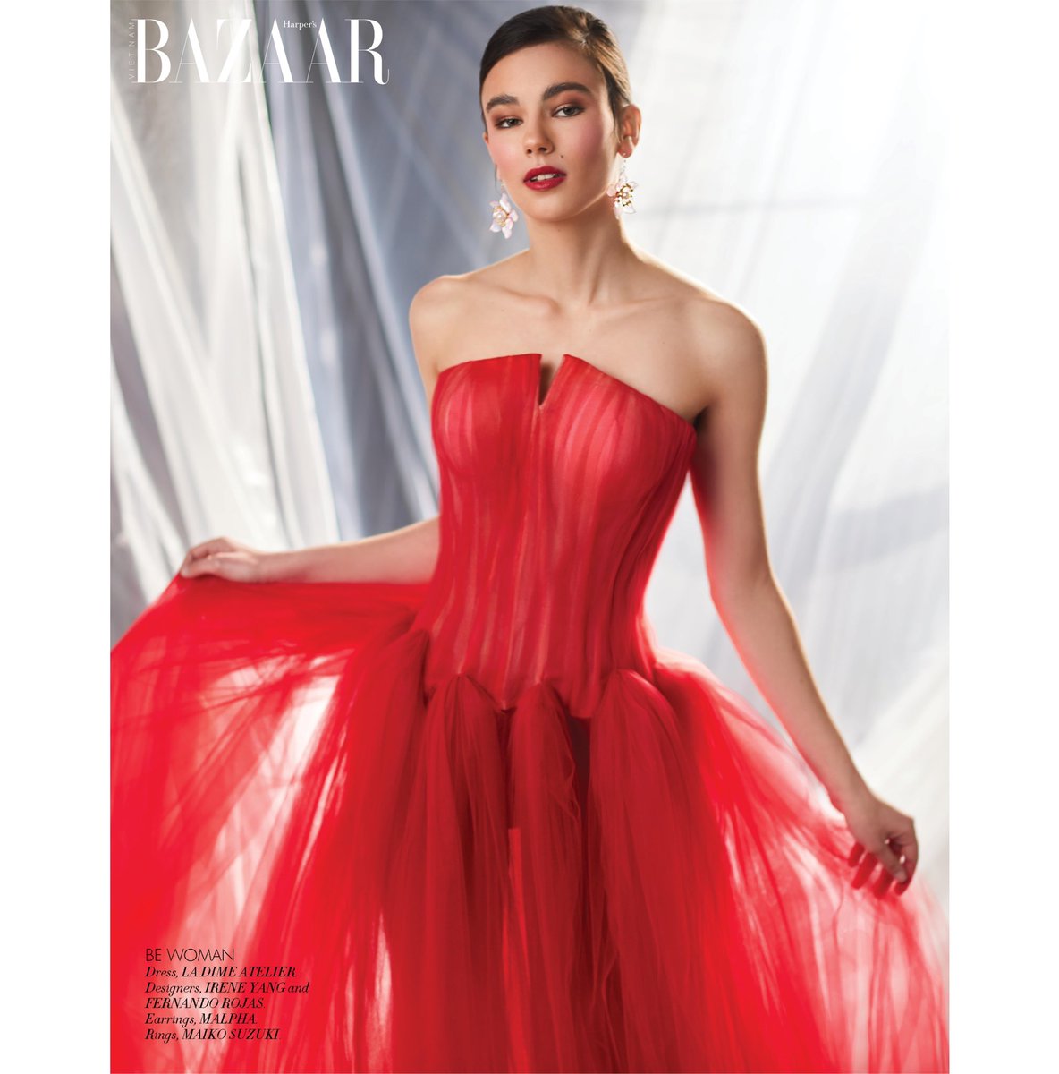 itsladime's tweet photo. Our red dream dress “Scarlett” is published! #harpersbazaar #bazaarvietnam #ballgown #redweddinggown #redballgown #unteaditionalbride #redforwedding #redisthecolorforlove #fashion #romantic #valentine #valentinesday #corsetdress #handcrafted #handmade #couture https://t.co/8fW9GDT96f