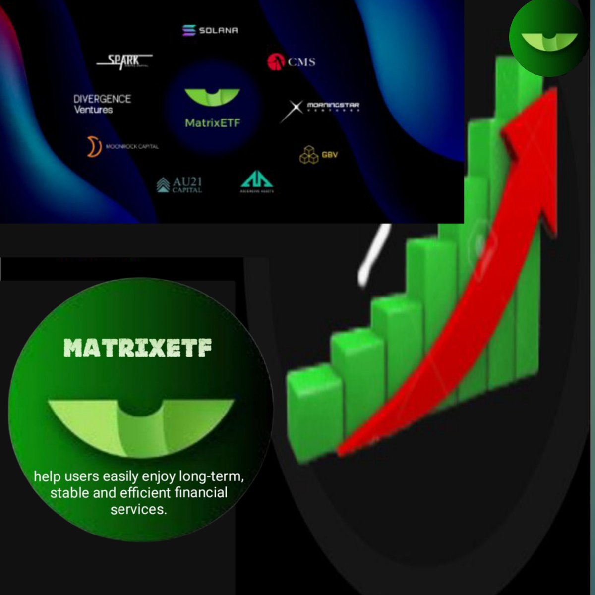Abagadike's tweet image. #MatrixETF is an amazing and unique project that gives you a wide varieties of choice to invest in and generate wealth at minimal risk! Start that journey 
@matrixETF today, and grow your investments.

Join now!
matrixetf.finance 
And experience the difference.
#DeFi #NFT.
