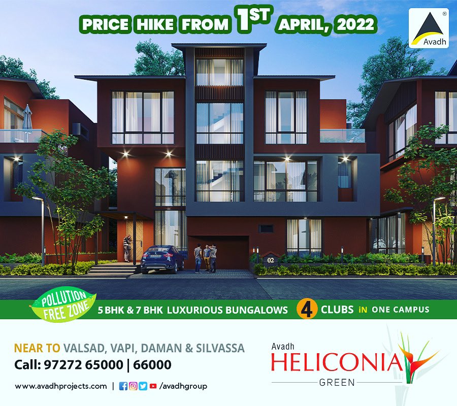 AvadhGroup's tweet photo. #avadhheliconia #vapi #bungalow #luxuryhomes #luxurylifestyle #luxurylife #avadhgroup https://t.co/Ft1wJ4g12X