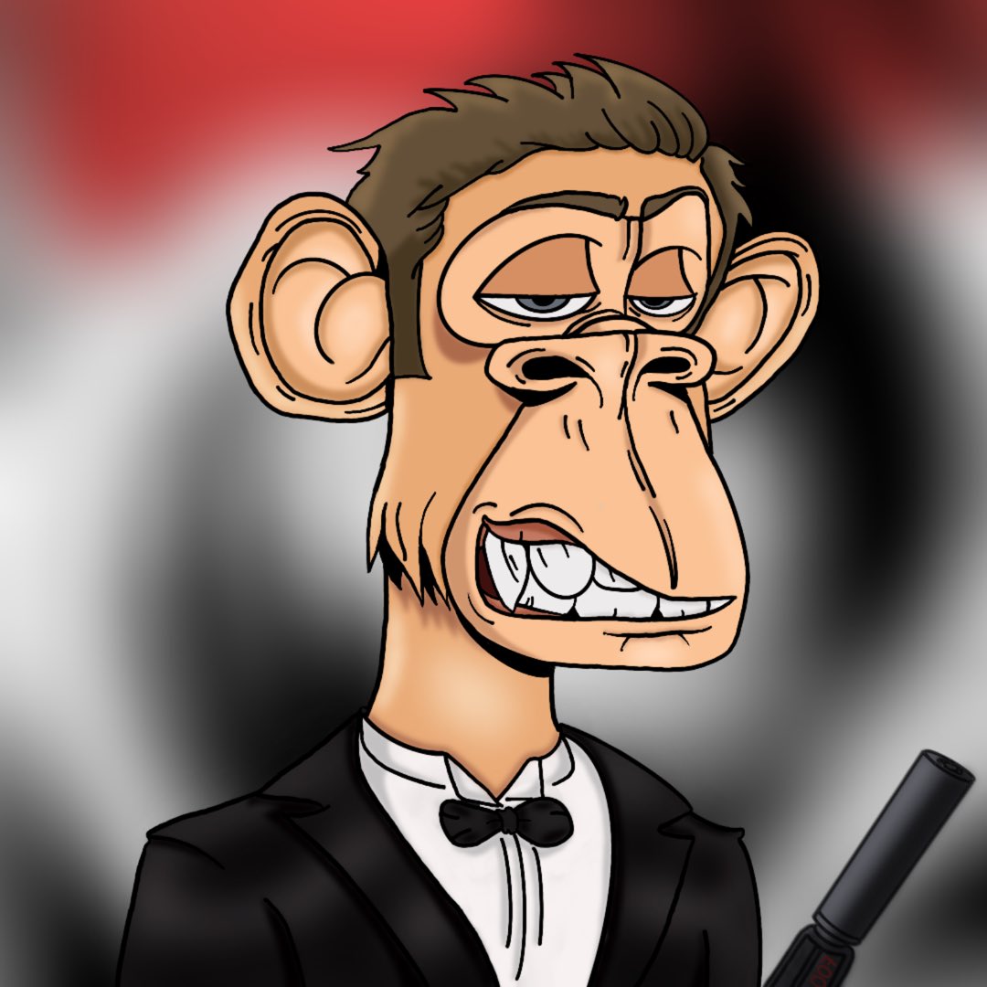 Ezquire's tweet photo. Selling my @FragileApeClub James Bondape on OS for .1 https://t.co/78L3ZQqKKy