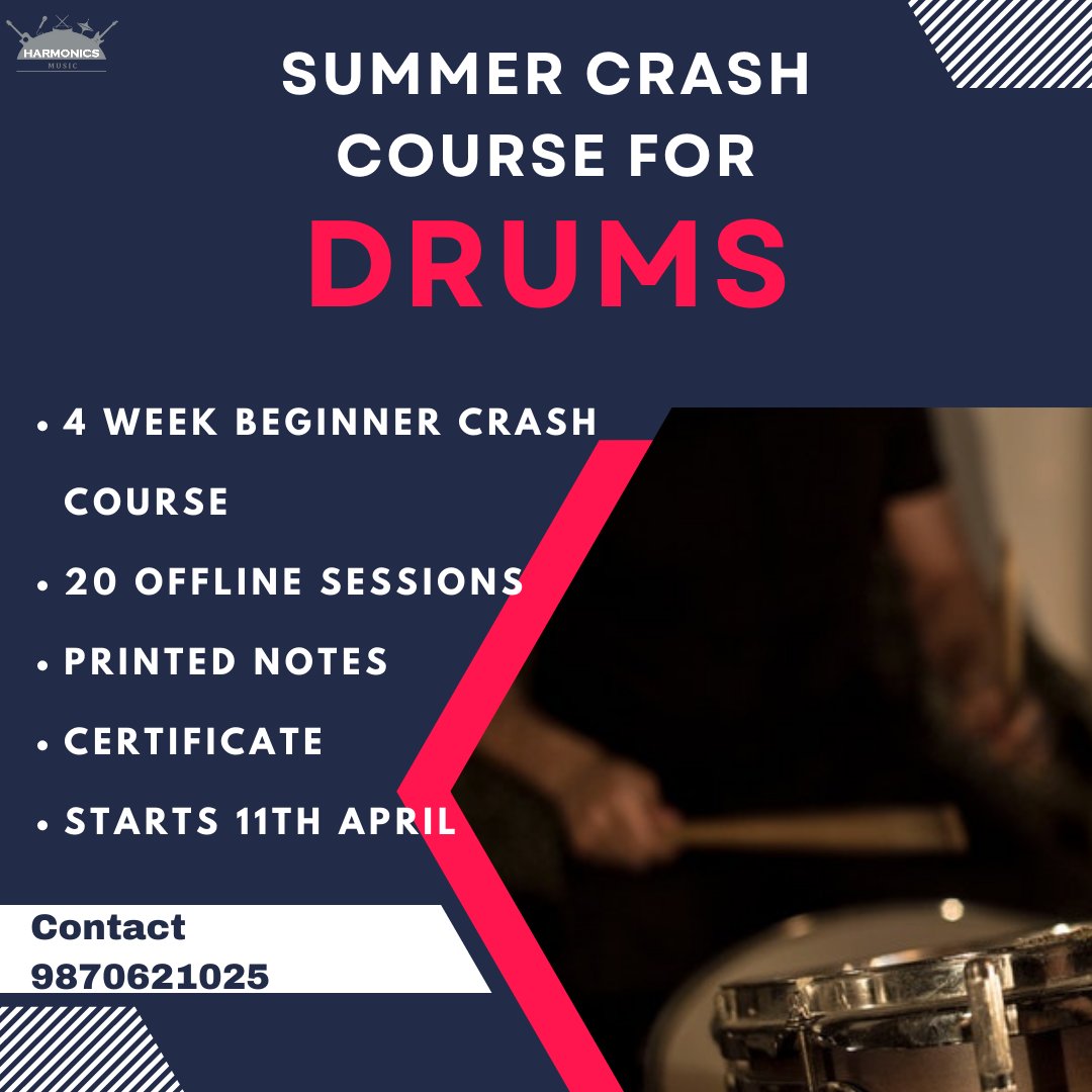 aakashkb's tweet photo. Taking a beginner crash course for Drums this summer.
Course starts 11th April.

#drums #drumclasses #dombivli #kalyan https://t.co/i8DQEqNMkM