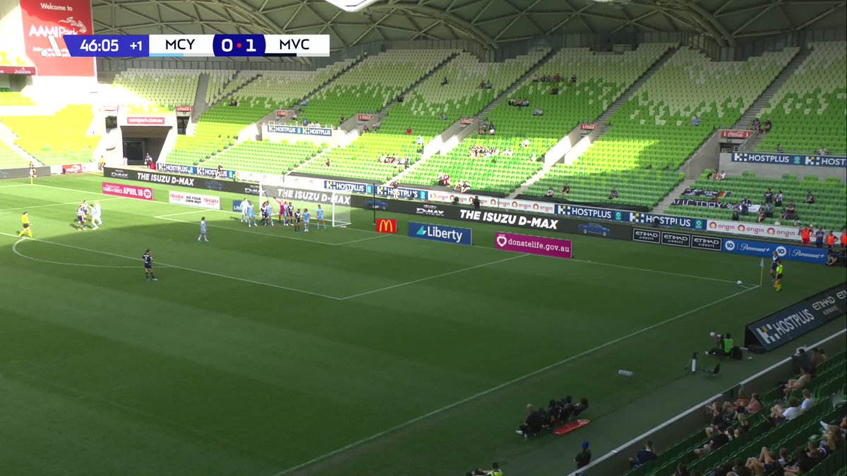 .@gomvfc extend their lead! 💥

The corner missed everyone as the ball found its way to Claudia Bunge who capitalized at the back post!

Catch the second half LIVE on @Channel10AU BOLD 📺

First half wrap:  #WeAreALeagues @LibFinancial