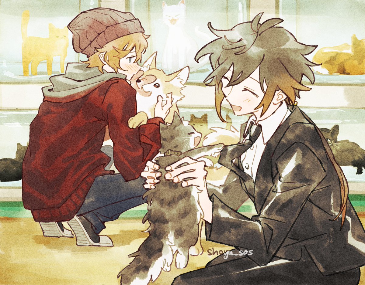 meeting in a pet shop
a belated gift exchange for rotiruil on discord !
#tartaligiftexchange #Tartali #タル鍾