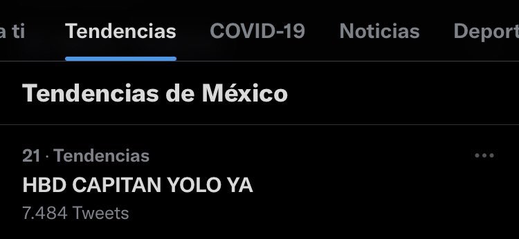 GabsAventurera's tweet photo. Entramos a tendencia !!!! Subámosla ahora !!

HBD CAPITAN YOLO YA https://t.co/dyTDDM30cf