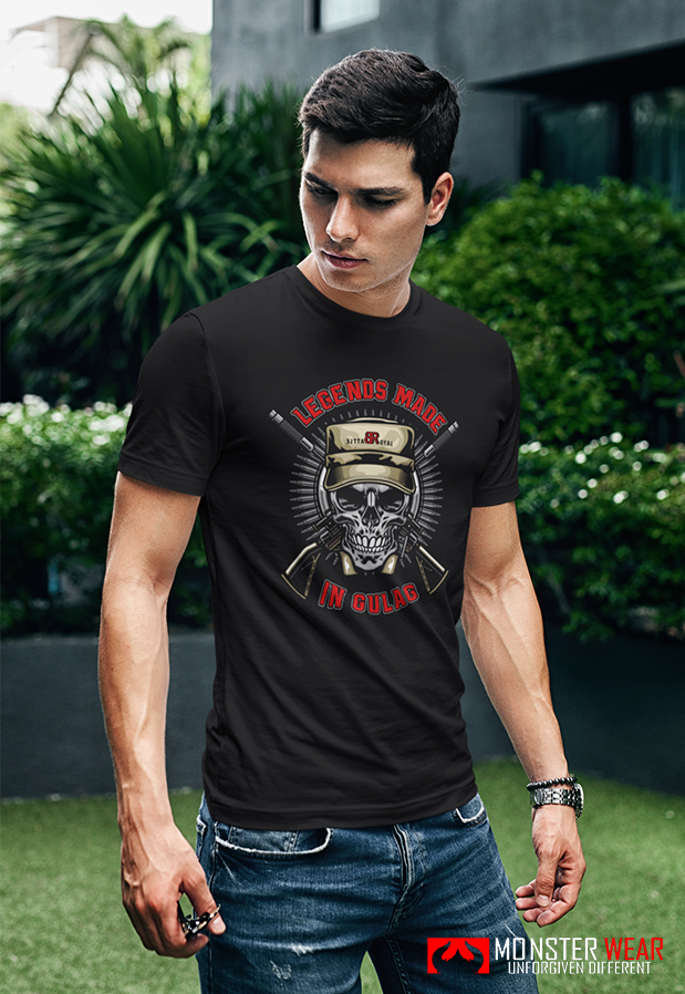 Legends Made In Gulag - T Shirt 

#ego #fun #funshirt #gulag #headset #lifestyle #monsterwear #pubg #rocknroll #shirt #shooter #streaming #support #twitch #warzone #youtube #zone
monsterwear.de/shop-3/kleidun…