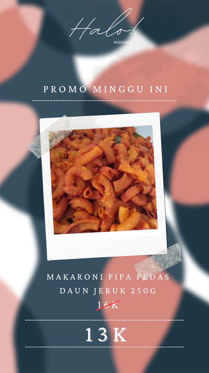 MitjinSnack's tweet photo. PROMO ALERT!
loc. blimbing
start 10.000an
snack lain juga ready ya
makaroni rujak
keripik menjes
ribut
stik kentang
aneka snack ori (momogi, jetz, twisko dll)
order:
https://t.co/m8N4EkxAEf
https://t.co/yHYX4LvMCr
https://t.co/wJEPrH6CJo
#pasarmingguinfomalang @infomalang https://t.co/I7WBRkOKtr