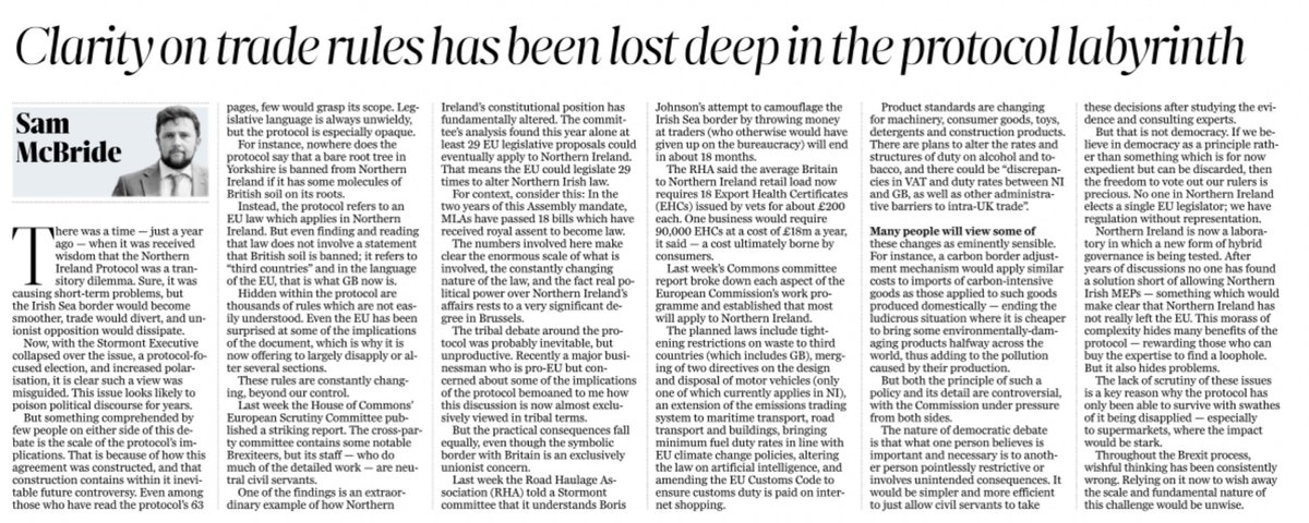 RichardBullick1's tweet photo. I challenge anyone to read this from today’s Northern Ireland edition of the Sunday Independent and regard the present situation as remotely acceptable. https://t.co/5FltWQthEl