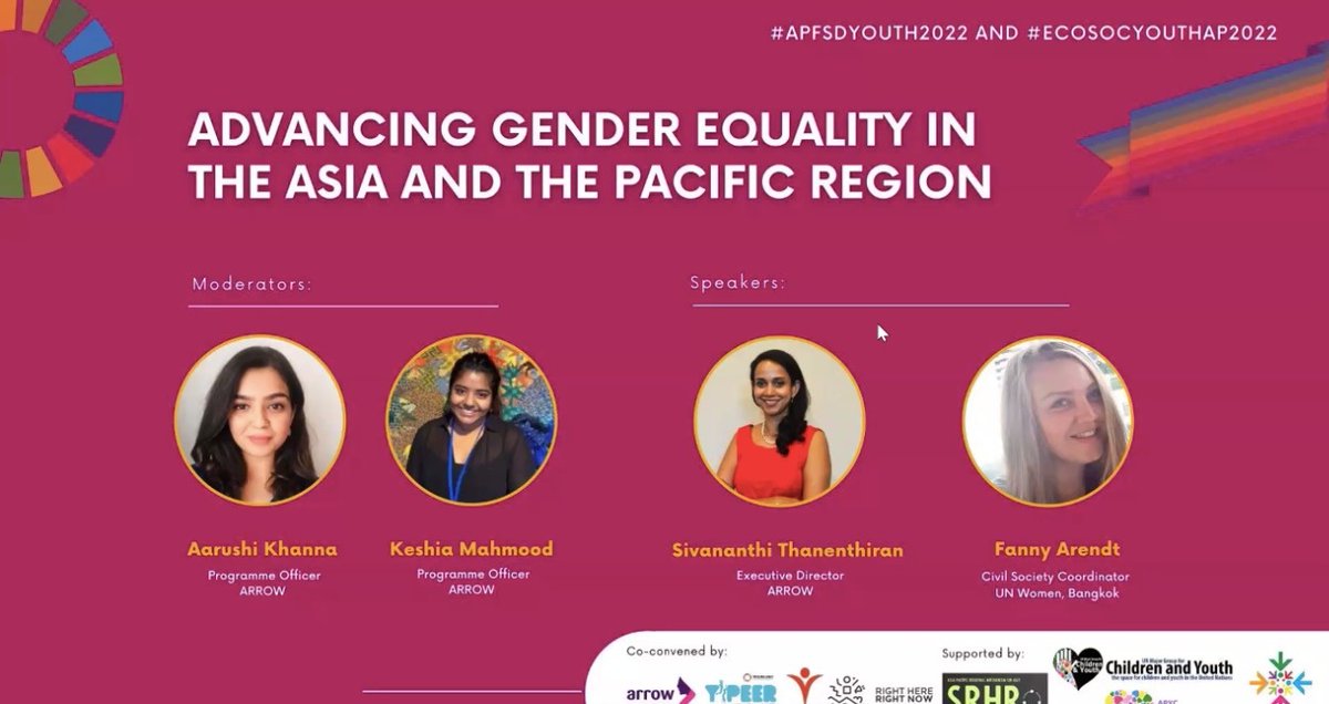 KrantiKali's tweet photo. Day 2 of #APFSDYouth2022 plenary on Gender Equality https://t.co/uMecpGUTQq