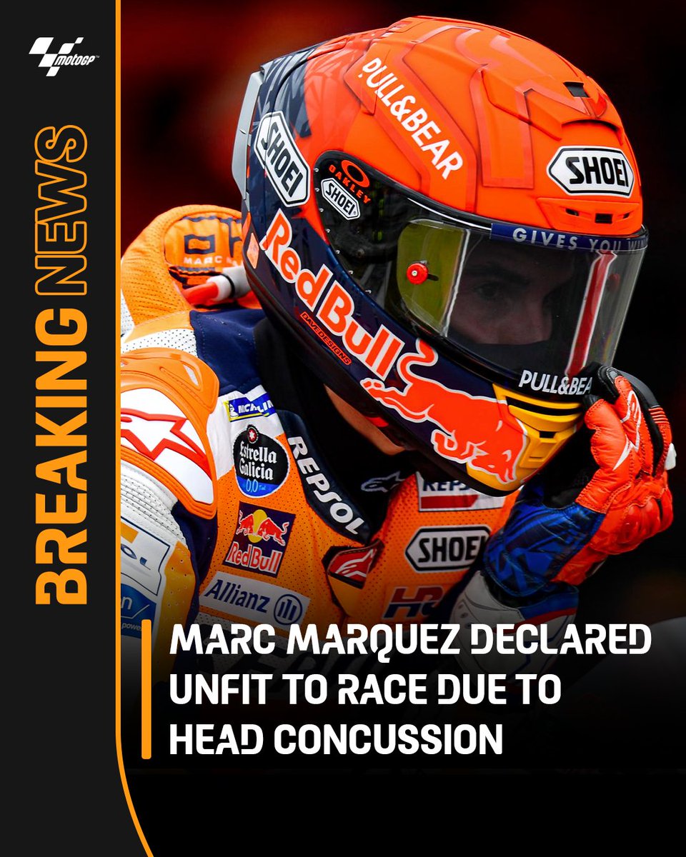 MotoGP's tweet image. BREAKING: @marcmarquez93 will NOT race in the #IndonesianGP 🇮🇩
