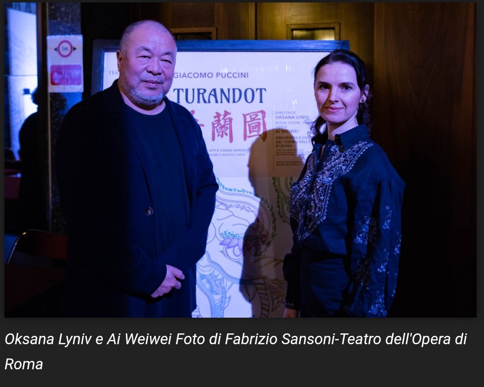 Turandot, regia #AiWeiwei, direttrice d'orchestra #OksanaLyniv
🇺🇦 @OperaRoma