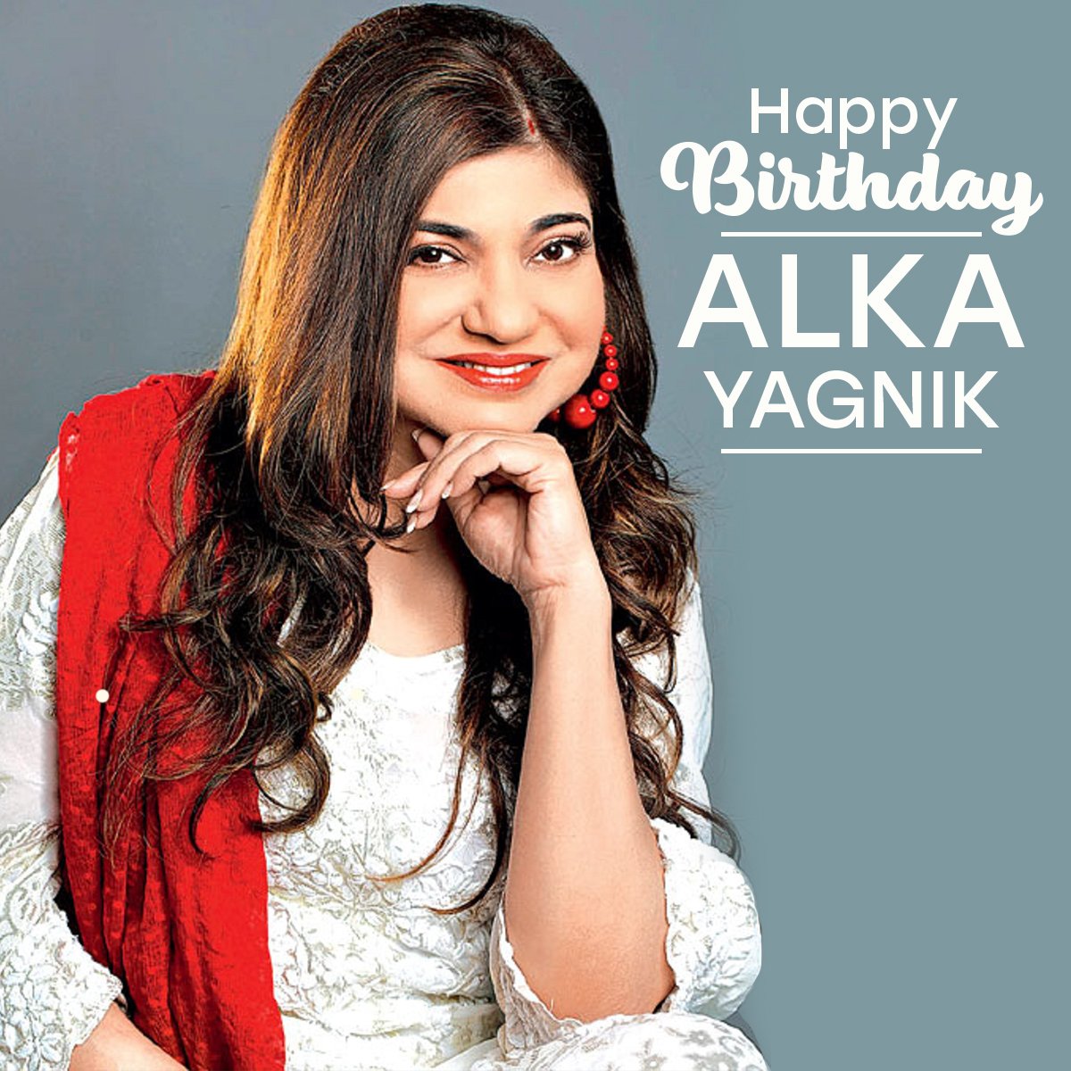 Happy 56th Birthday to Indian Playback Singer who works predominantly in Hindi Cinema,

Mrs Alka Yagnik Ji.       