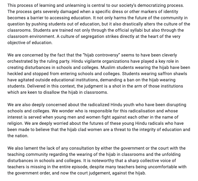 AIPFblr's tweet photo. To all teachers : Consider endorsing this statement  in solidarity with the Muslim students’ right to choose to wear a hijab in the classroom -  a question of  women’s autonomy &amp; agency, that does not compromise the integrity of education in any way. 

https://t.co/Odqz2RMT6h https://t.co/q9rQF5fdZB