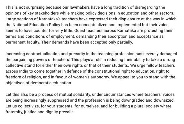AIPFblr's tweet photo. To all teachers : Consider endorsing this statement  in solidarity with the Muslim students’ right to choose to wear a hijab in the classroom -  a question of  women’s autonomy &amp; agency, that does not compromise the integrity of education in any way. 

https://t.co/Odqz2RMT6h https://t.co/q9rQF5fdZB