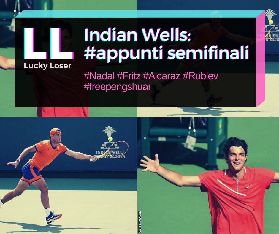 LLuckyLoser's tweet photo. #nadal #alcaraz #Rublev #Fritz #tennis #IndianWells #appuntiLL #BNPPO22
ππΌ https://t.co/MvsoaCbnRZ https://t.co/JqfW6yKELa