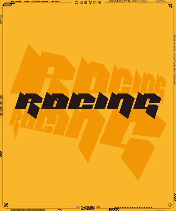 【Racing】
#作字 #タイポグラフィ 