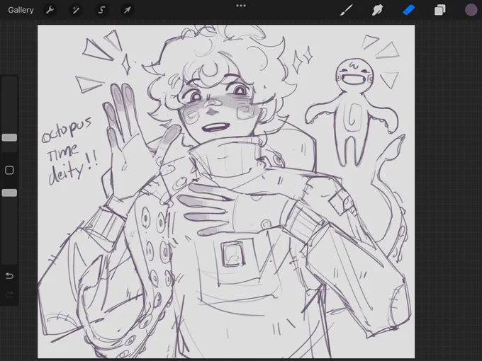 I was trying to figure out what animal to make him and then remembered his og skin's noodle limbs,,, haven't done many aquatic animals yet time to change that 