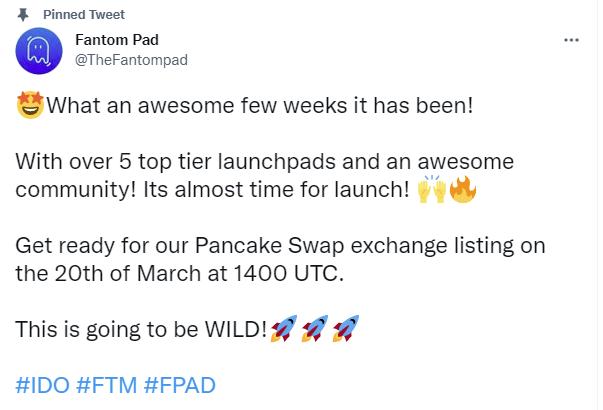 mbapad's tweet photo. FantomPAD Our first Presale for https://t.co/05FM1cd7JZ Launchpad will be having its Token Generation Event and launching on Pancakeswap tonight at 14:00UTC.

See attached Time Zone Converter

Your funds will automatically be sent to you once MBAPAD receives them.

@TheFantompad https://t.co/XuuVPqNh7q