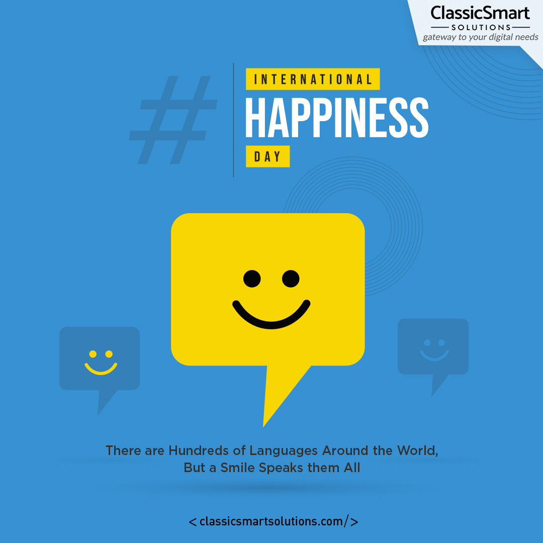 classicsmart9's tweet photo. Happiness is all around you, so bask yourself in the warm laughter and cheery smiles! #ClassicSmartSolutions wishes you all a Happy #InternationalDayOfHappiness
#internationaldayofhappiness2022 #happiness #mentalhealth #wellbeing #innerhappinessatwork https://t.co/G8QOD8kIGW