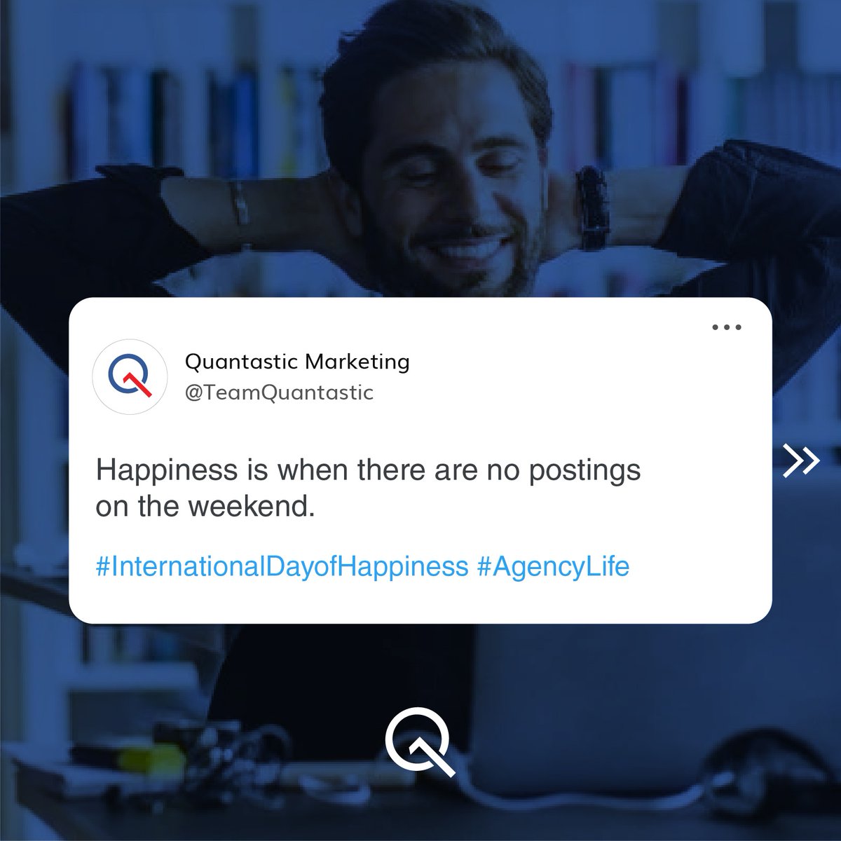 TeamQuantastic's tweet photo. Our employees have spoken. What’s happiness according to you? 

#happinessday #happinessisfree #happinessiskey #agencylife #marketingagency #quantasticmarketing #quantastic https://t.co/pFxcDaLmsz
