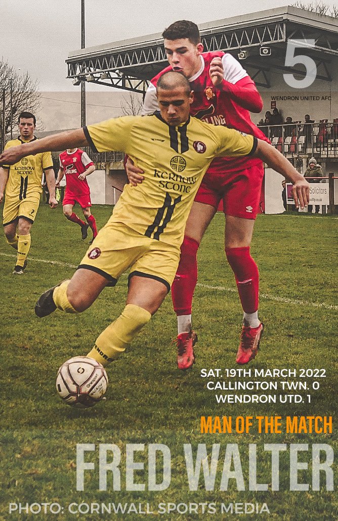 WendronUtdAFC's tweet photo. Congratulations to yesterday’s player of the match in our @swpleague win over @CallyTownFC, @Freddiewalter11. Another top performance from the youngster, building on a fantastic showing at @saltashunited midweek. 

📸@sportscornwall
@Cornishfootball
@swsportsnews
#vivaladron
🐐 https://t.co/DFcRWNclBq