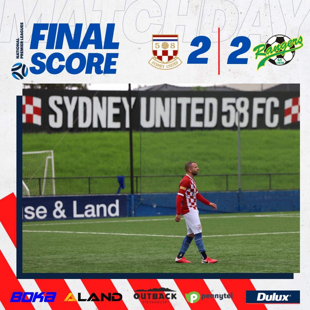 FULL-TIME | 2-2 vs Mt Druitt. Goals to Glen Trifiro and Patrick Antelmi #SU58FC #NSWPL #sydneyunited