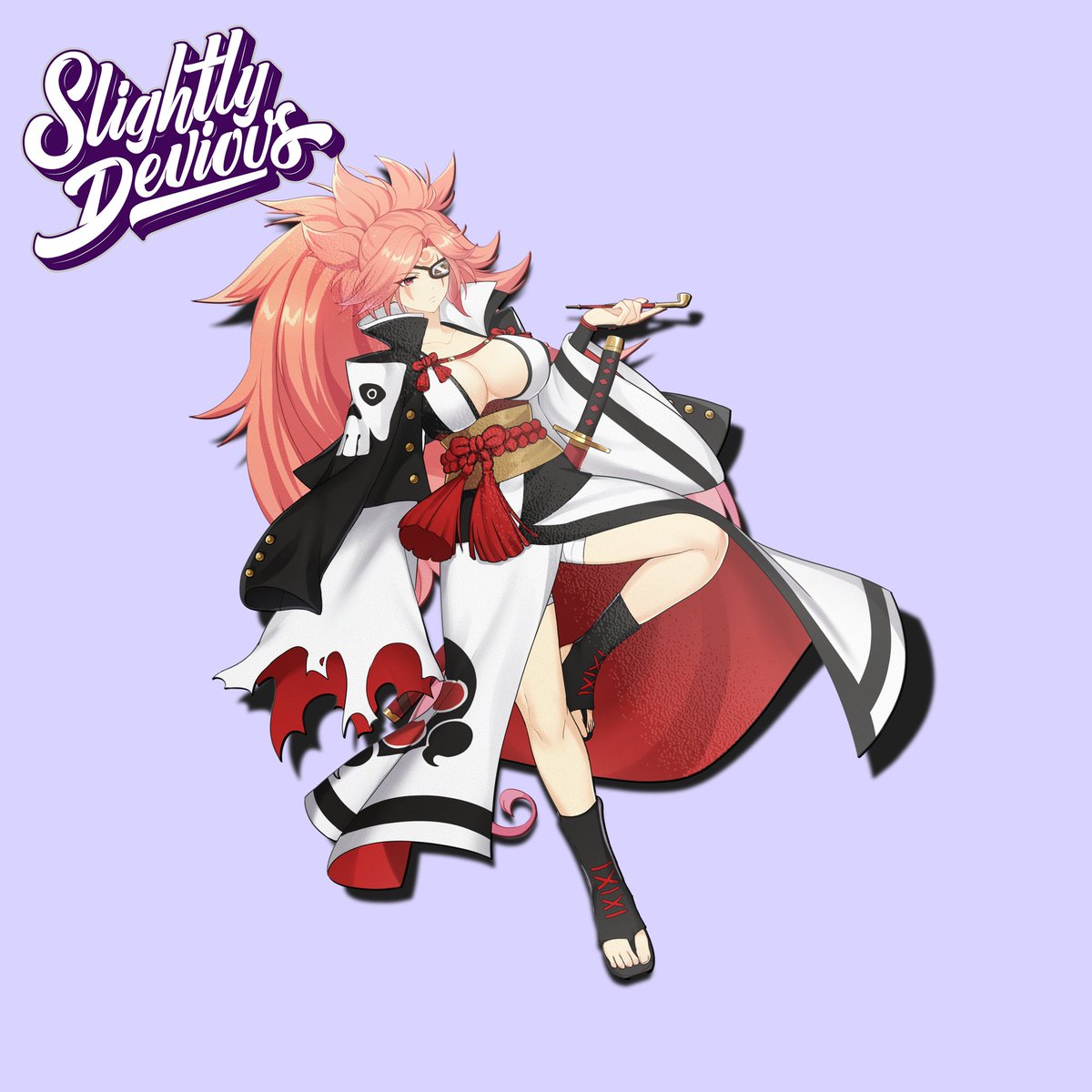 SlighDevDesigns's tweet photo. Finally releasing the full body of this #Baiken design!

#ラムレザル #GGST #GuiltyGear #GuiltyGearStrive https://t.co/lMRkBBsCDW
