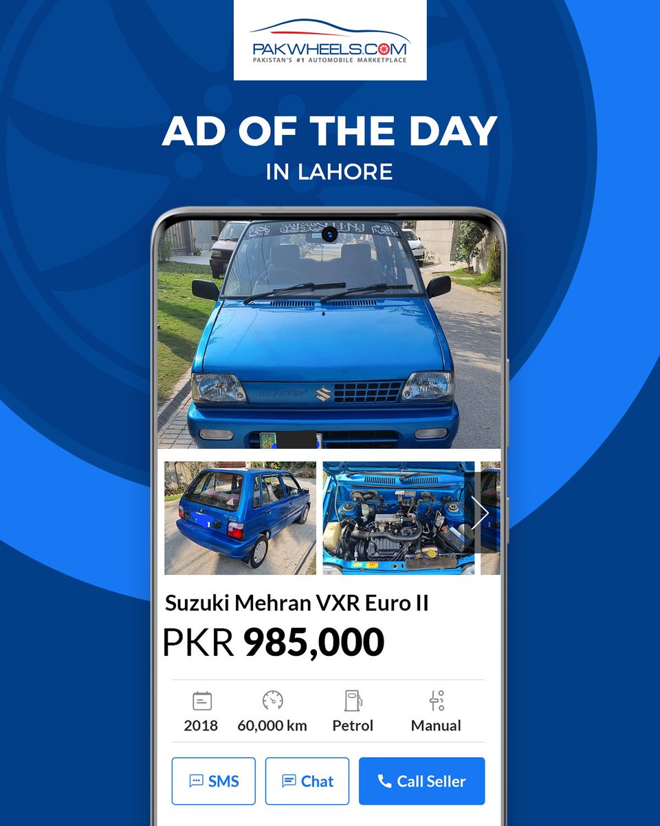 PakWheels's tweet image. Looking for a low-cost and a low-maintenance vehicle? Suzuki Mehran is the perfect choice!
Buy Used Suzuki VXR 2018 model in your budget
View complete details here: ow.ly/w7oA30seI6j
#SuzukiMehran #LOD